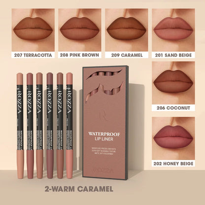 Delineador de labios mate larga duración, impermeable súper suave con textura mezclable