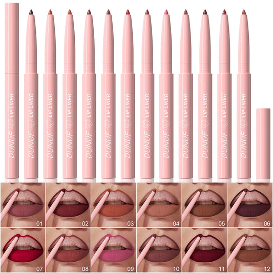Delineador de labios mate de terciopelo, antiadherente, resistente al agua y al sudor
